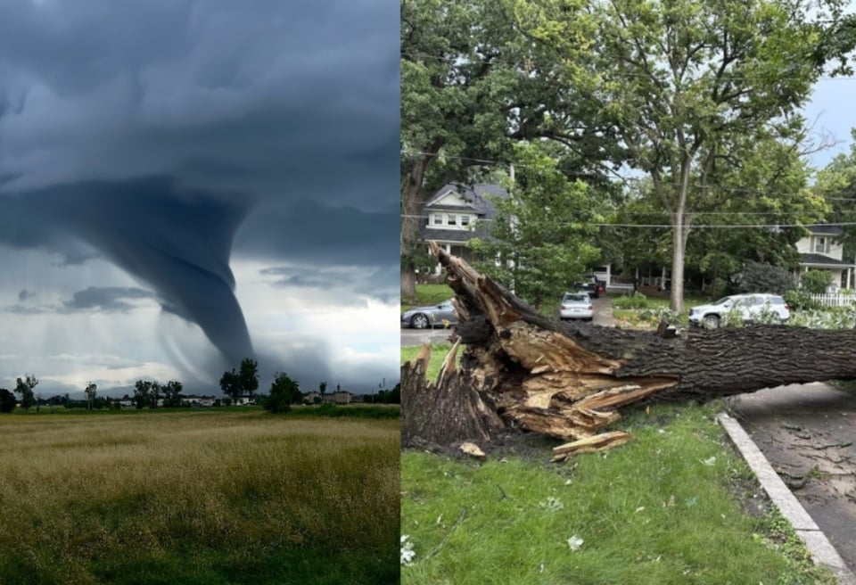 Fuerte tornado azota en EEUU debido a una tormenta y deja severos daños