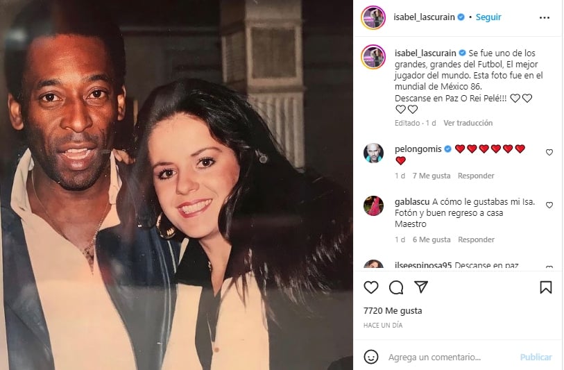 Isabel Lascurain y Pelé
