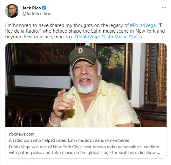 Muere Polito Vega