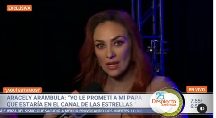 Aracely Arámbula recuerda a su padre