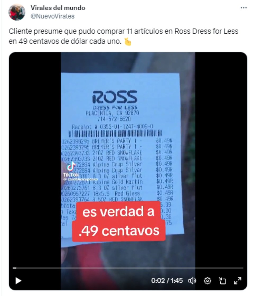 Ross Dress For Less, 49 cent sale, discount, Mundo Now