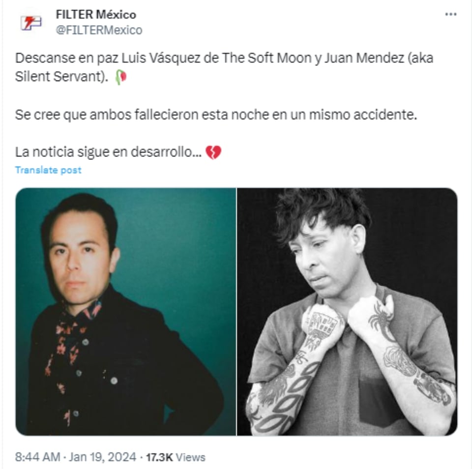 John Juan Méndez, Luis Vasquez, The Soft Moon, Silent Servant, MundoNOW