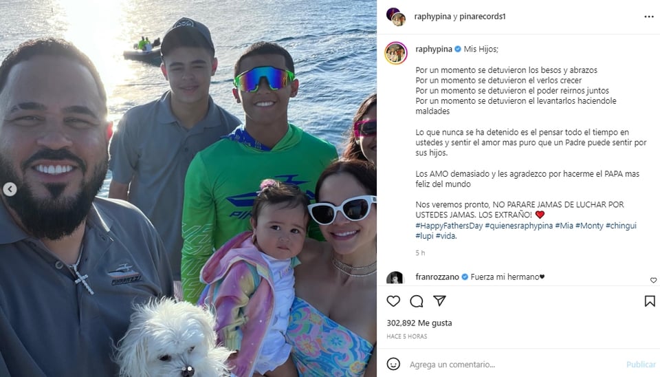Raphy Pina mensaje Día del Padre desde la cárcel