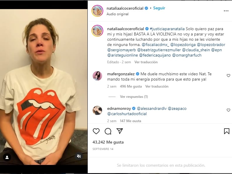 Exesposo Natalia Alcocer se defiende