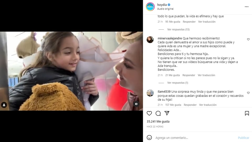 Adamari le da una sorpresa a su hija