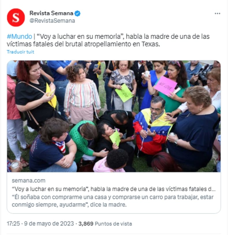 Hay un migrante colombiano entre los fallecidos