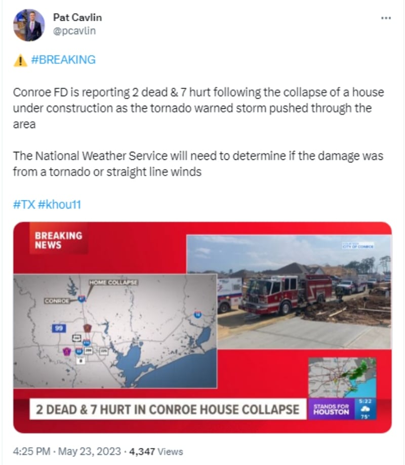 Lanzan alerta de tornado