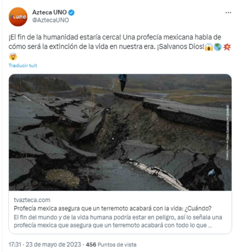Profecía mexica revela el fin del mundo