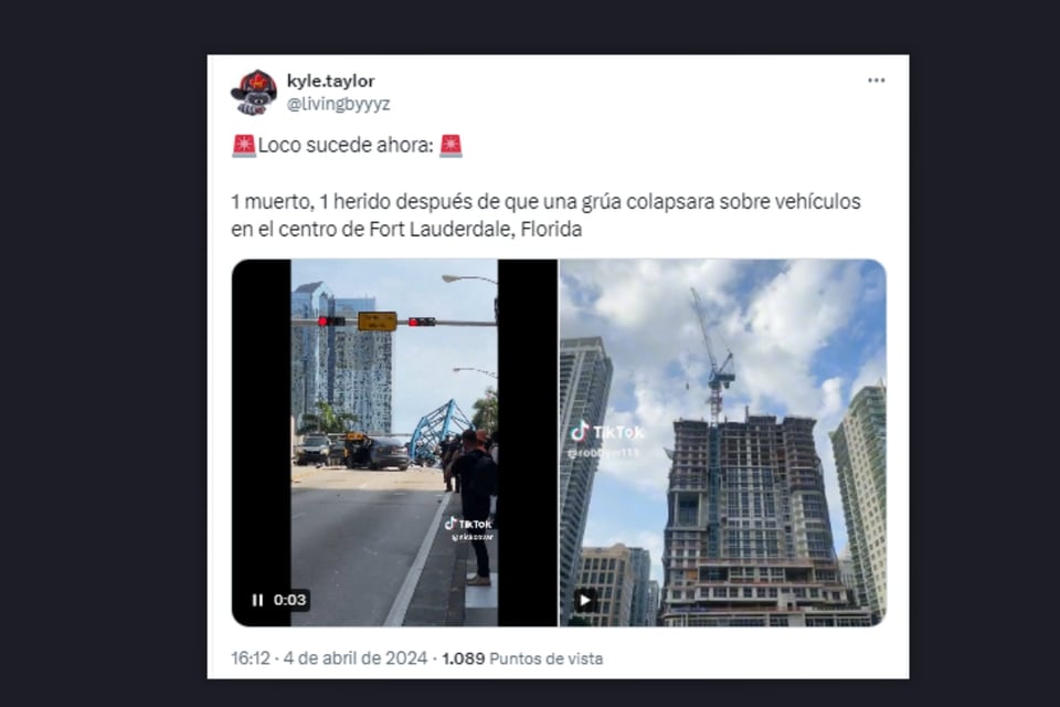 Grúa colapsa Florida, accidente, puente, policía, MundoNOW
