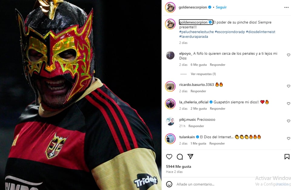 Escorpión Dorado de luto, influencer, luto, celebridades, MundoNOW