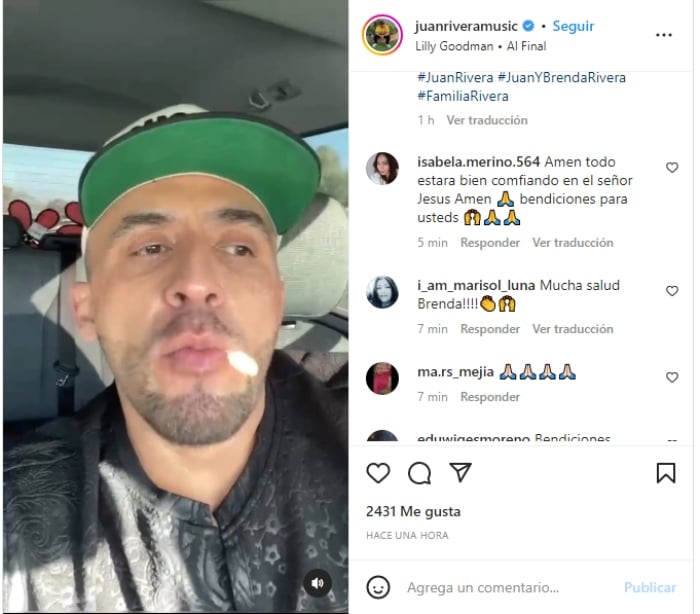 Juan Rivera asks for prayers hospitalized wife