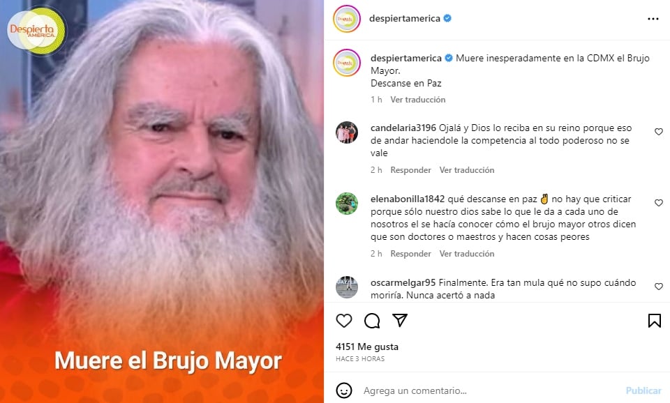 Gente asegura que el Brujo Mayor se podría ir al infierno