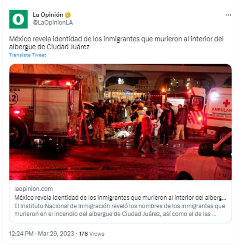 Identifican a inmigrantes muertos de Juárez