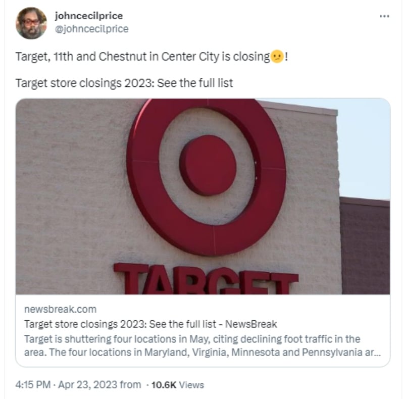 Dan a conocer los cierres de tiendas Target en este 2023