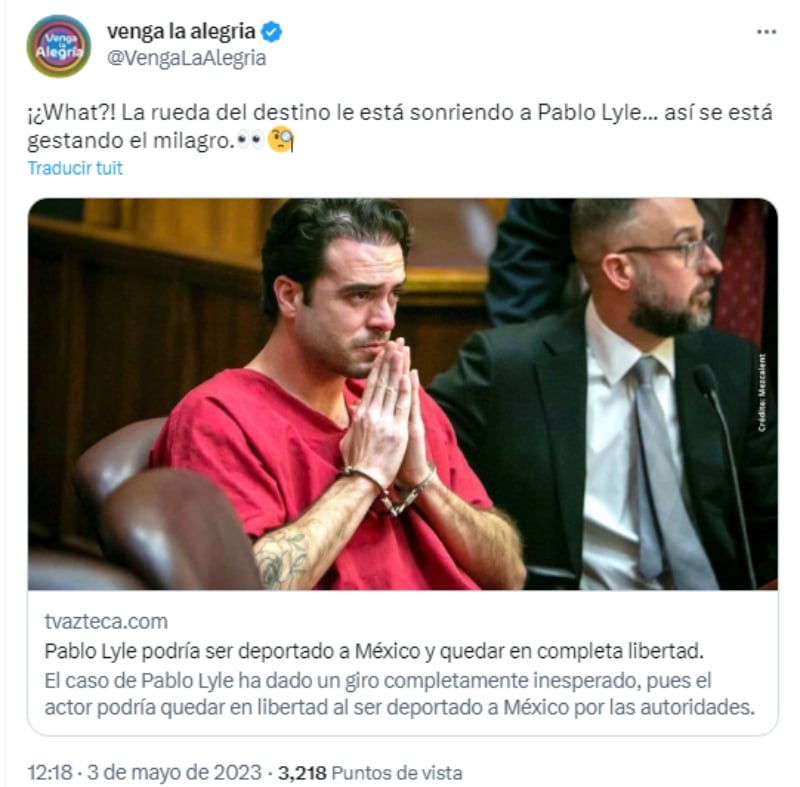 El caso de Pablo Lyle vuelve a dar de qué hablar Pablo Lyle deportado México