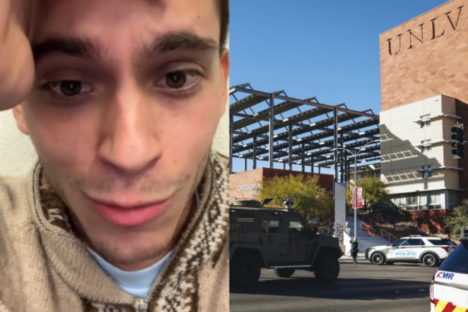El youtuber hispano Carlos Espina narra como vivió el tiroteo en la UNLV