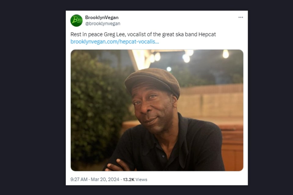 Muere Greg Lee, Hepcat, luto, celebridades, MundoNOW