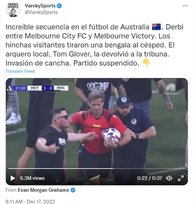 "Tal comportamiento no tiene cabida en el fútbol"