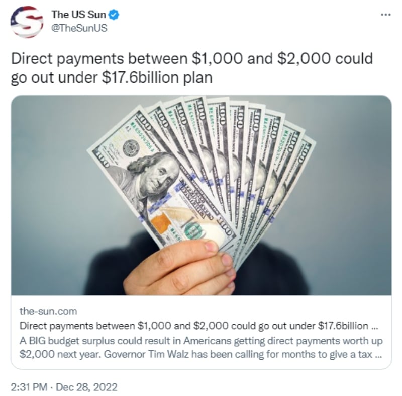 New check for 2023