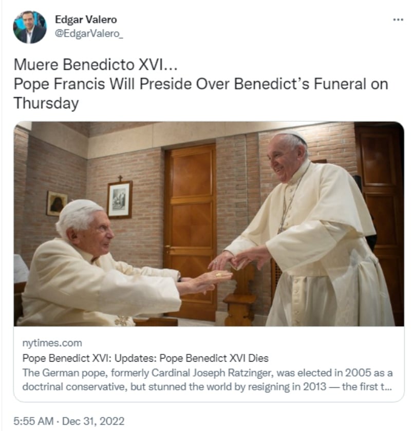 El retiro del papa
