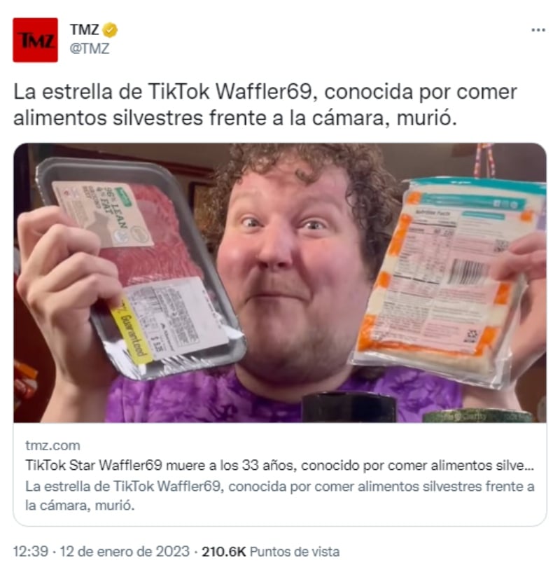 Muere el famoso tiktoker Waffler69
