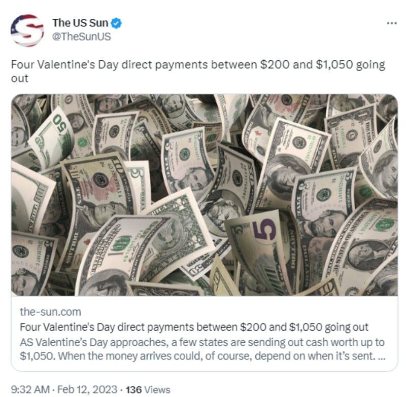 Último día cheque febrero: Hasta $1,050 dólares mensuales