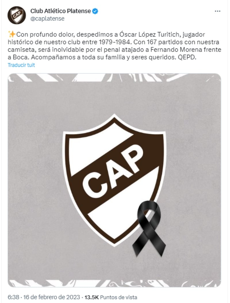 Soccer player Óscar Turitich dies