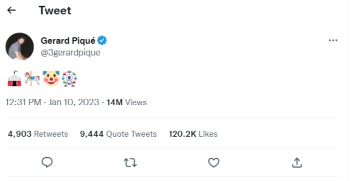 Gerard Piqué reacciona canción de Shakira
