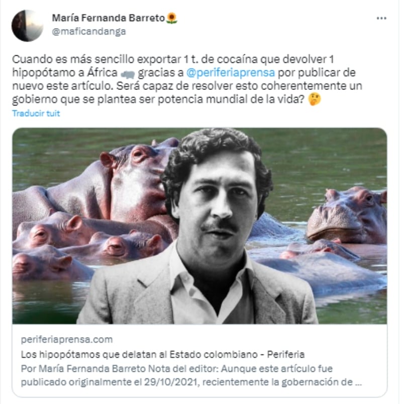 Fue introducido por Pablo Escobar