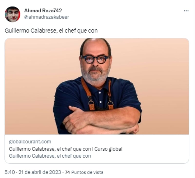 "Era simple contando sus recetas, simpático, gracioso"