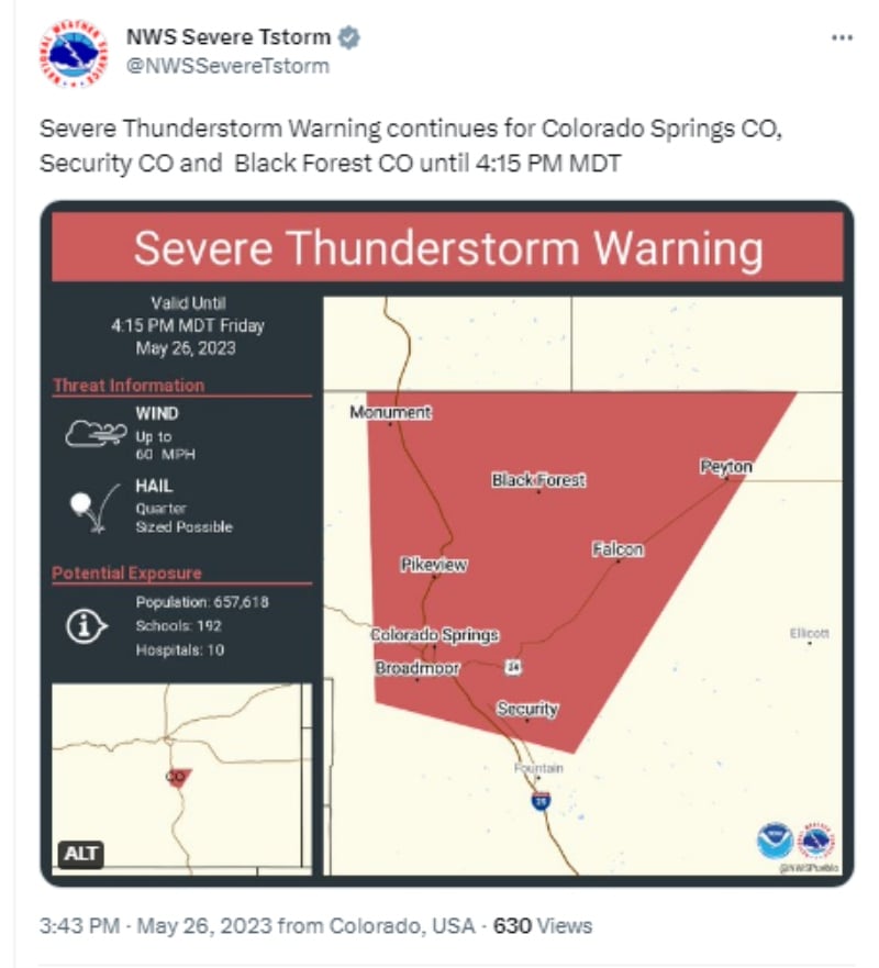 Pronostican clima severo para este viernes