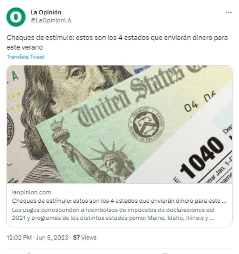 Anuncian cheques de estímulos para este Verano 
