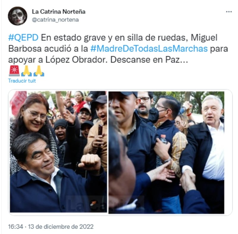 Muere gobernador Miguel Barbosa: Confirman causas de su muerte