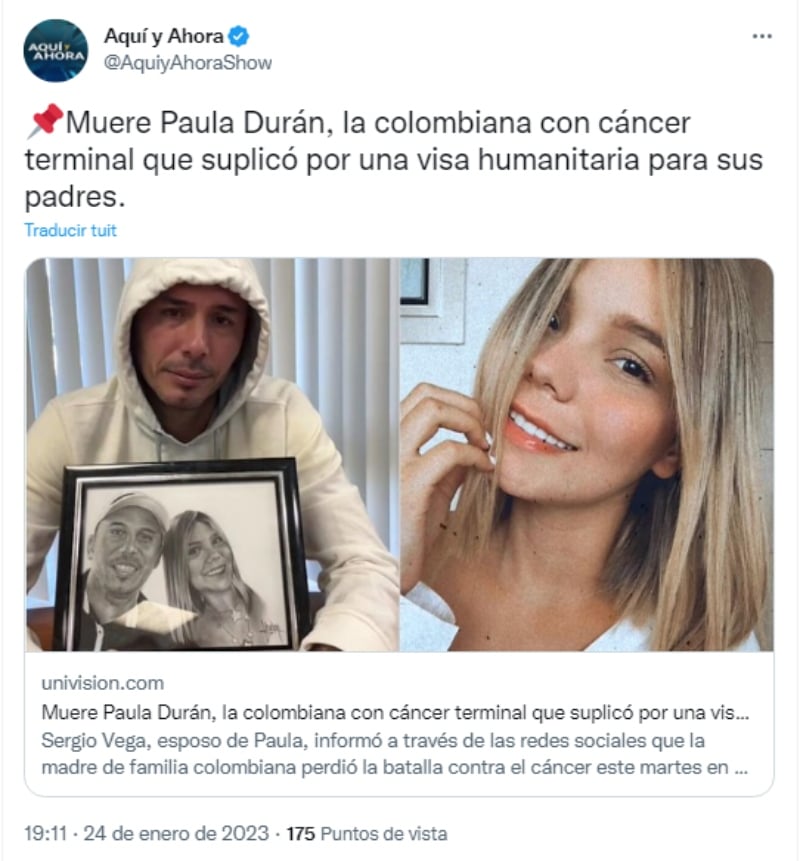 Confirman su fallecimiento
