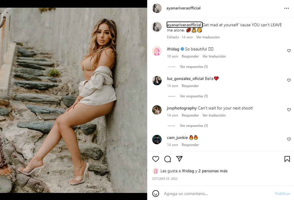Ayana Rivera reaparece con poca ropa