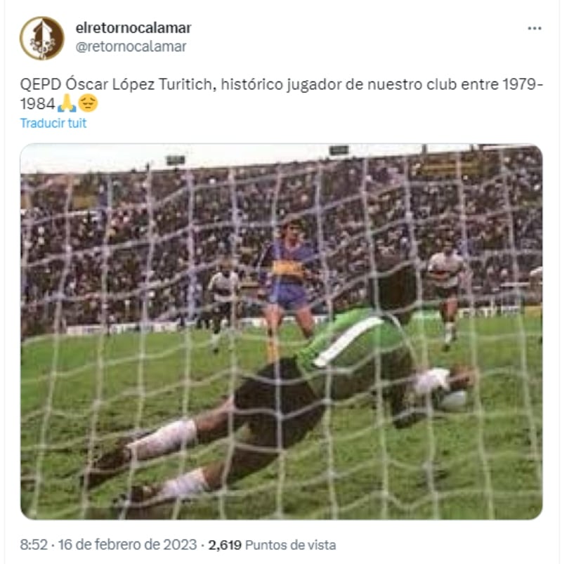 Soccer player Óscar Turitich dies: His most remembered play