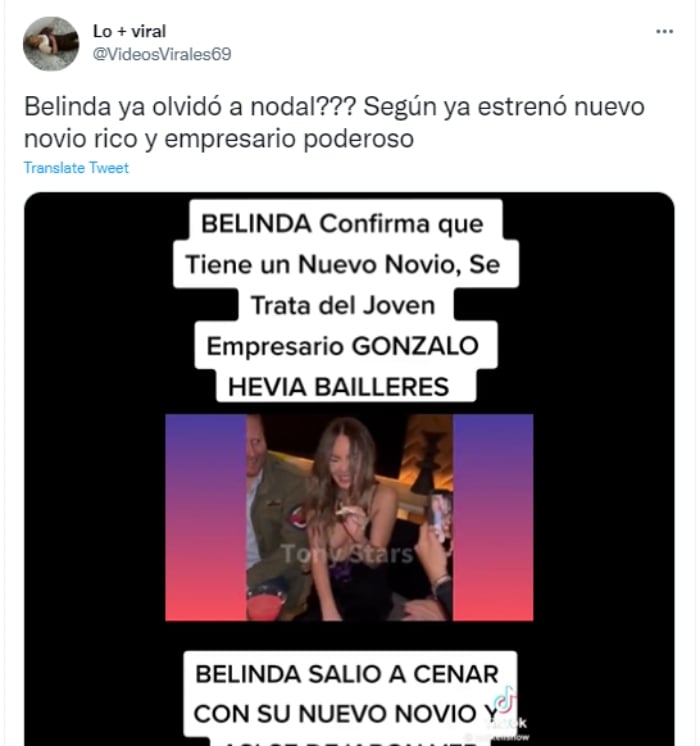 Belinda estrenando nuevo romance