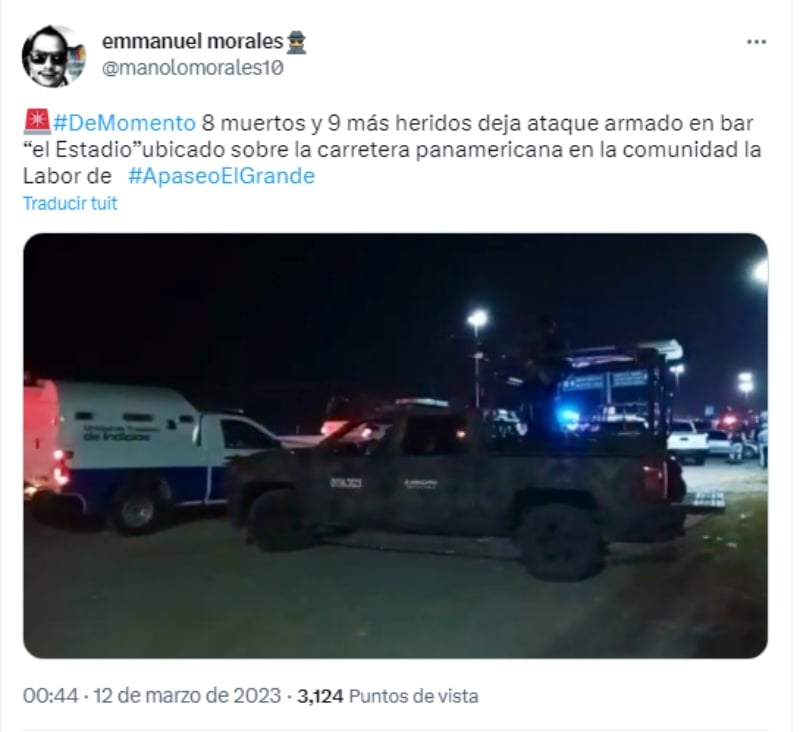 Masacre bar El Estadio: Reportan múltiples muertos