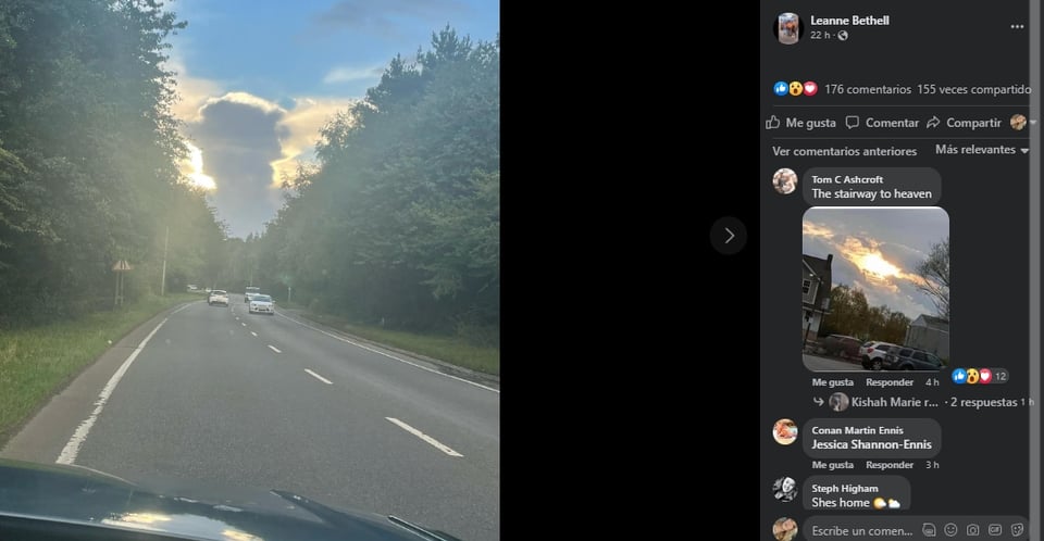 Queen Elizabeth apparition sky