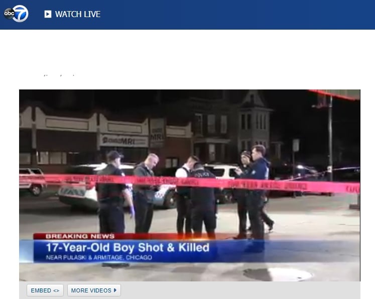 Tiroteo en Chicago joven asesinado