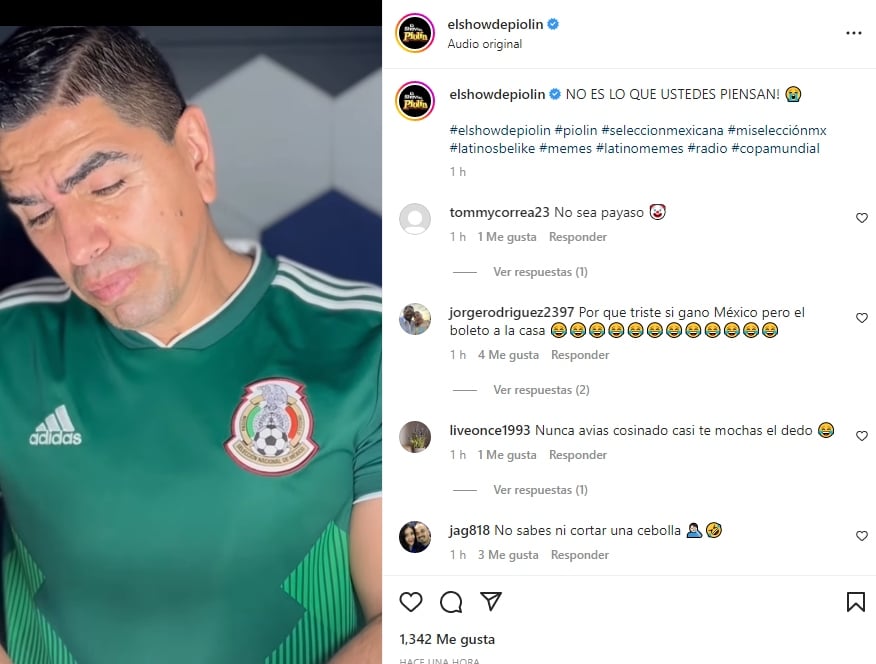 Piolín llorando Selección Mexicana: "No estoy llorando porque estamos fuera del Mundial "