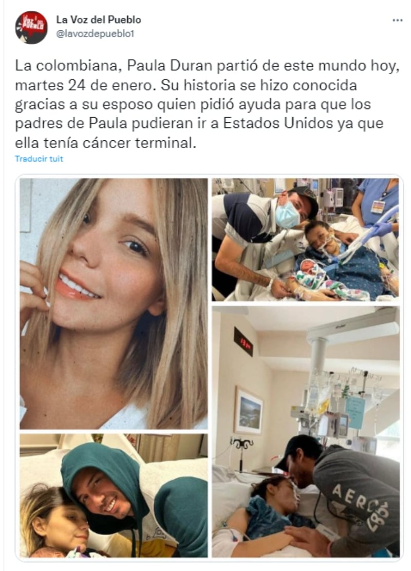 Muere Paula Durán debido al cáncer cerebral