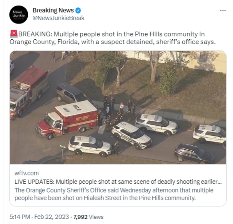 Balean a reportero tras tiroteo en Florida