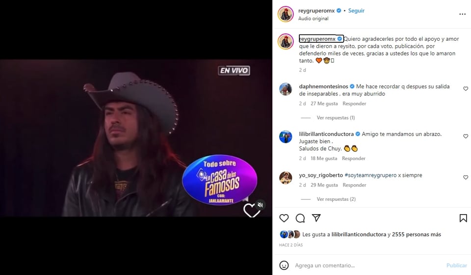 He gave his opinion on Liliana Rodríguez
