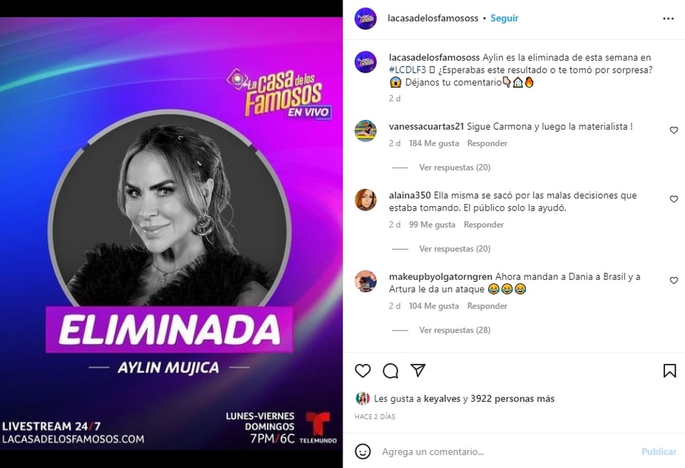 Aylín Mujica Casa de los Famosos: ¿Qué crees que te faltó a ti para llegar a la final?