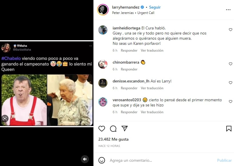 Larry Hernández estalla tras la muerte de Chabelo
