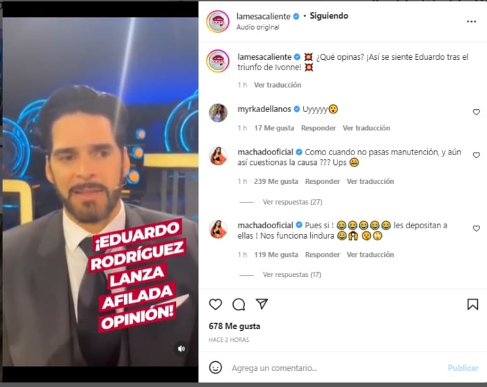 Eduardo Rodríguez critica a Ivonne Montero