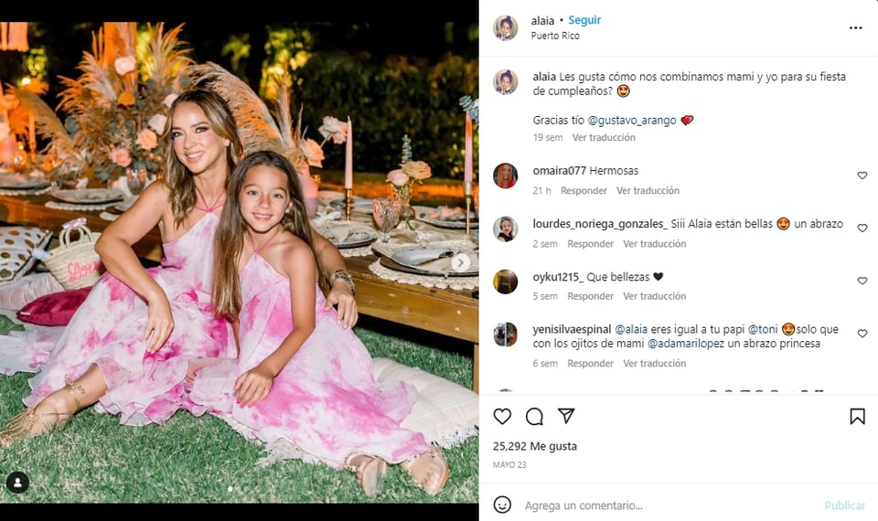 Hija Adamari López mensaje