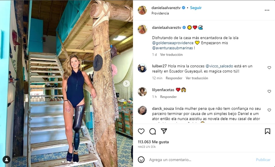 Daniela Álvarez was bitten by an animal