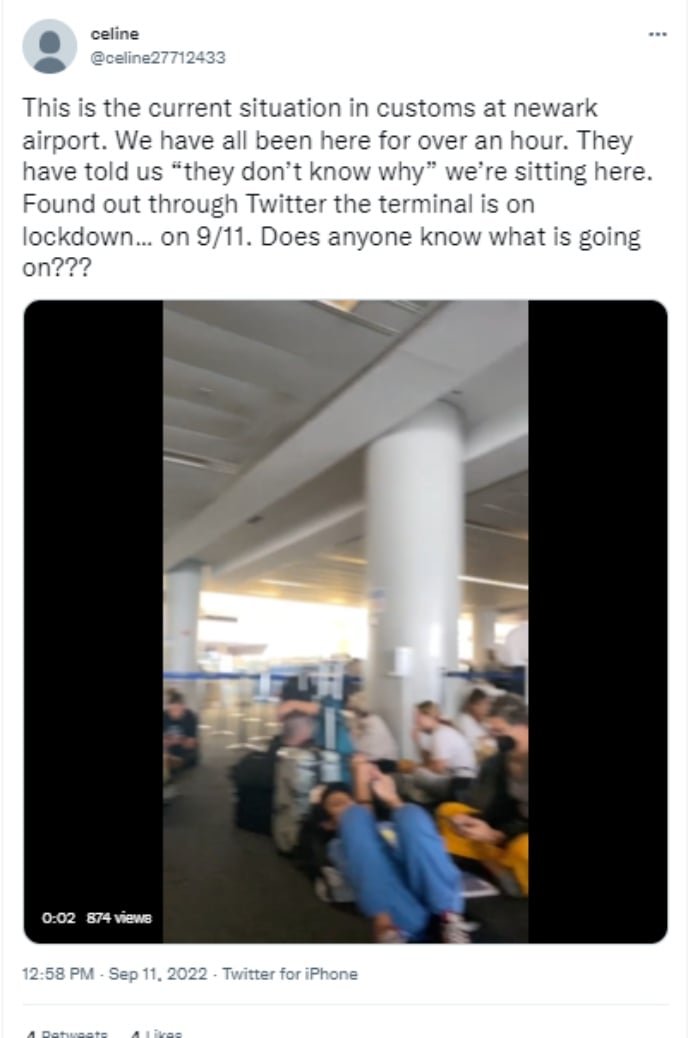 Aeropuerto Newark amenaza bomba